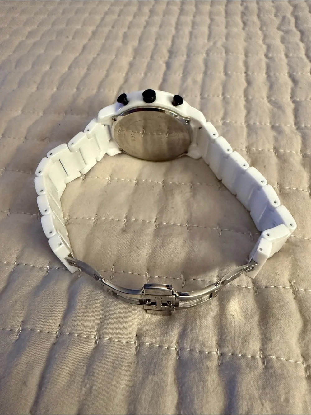 MVMT White Men's ceramic Chronograph Watch with White Bracelet